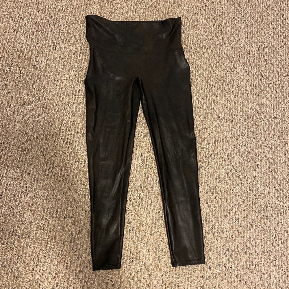 Spanx XL Faux Leather Leggings Worn Once